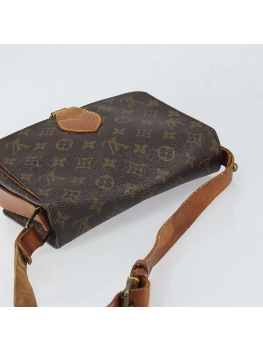 Authentic LOUIS VUITTON Monogram Cartouchiere MM Shoulder Bag M51253 LV - Picture 13 of 16